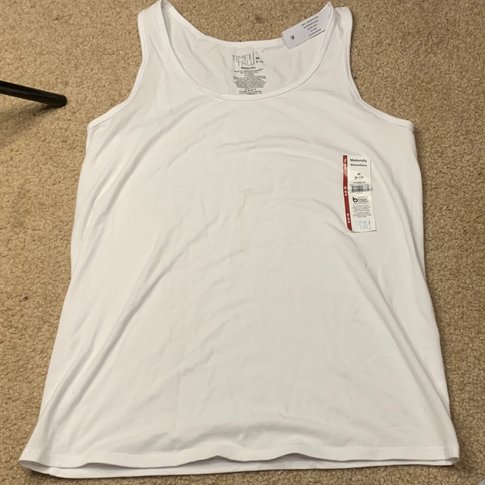 Maternity White Tank Top